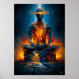 The Oracle Without a Face Monumental Expressionist Poster