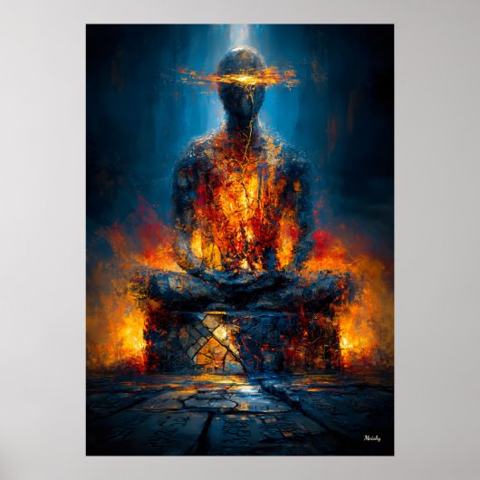 The Oracle Without a Face Monumental Expressionist Poster (Voorkant)