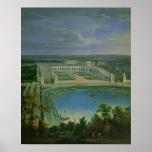 The Orangery and the Chateau at Versailles, 1696 Poster (Voorkant)