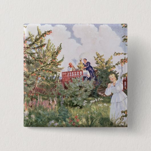 The Orchard, 1918 Vierkante Button 5,1 Cm (Voorkant)