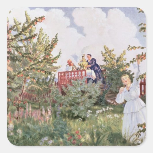 The Orchard, 1918 Vierkante Sticker (Voorkant)