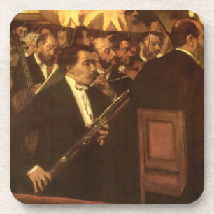 The Orchestra of Opera by Edgar Degas, Vintage Art Bier Onderzetter