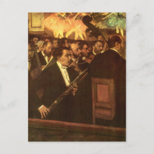 The Orchestra of Opera by Edgar Degas, Vintage Art Briefkaart