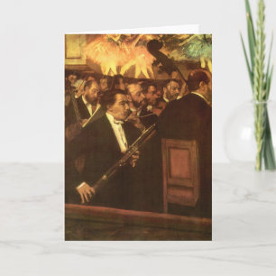 The Orchestra of Opera by Edgar Degas, Vintage Art Kaart