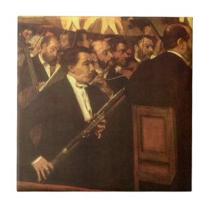 The Orchestra of Opera by Edgar Degas, Vintage Art Tegeltje