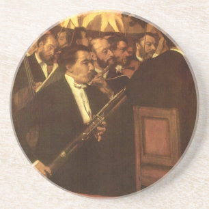 The Orchestra of Opera by Edgar Degas, Vintage Art Zandsteen Onderzetter