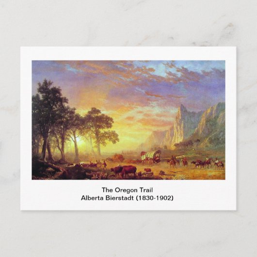 The Oregon Trail, Albert Bierstadt Briefkaart (Voorkant)