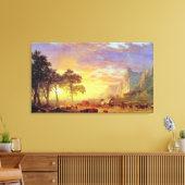 The Oregon Trail - Albert Bierstadt Canvas Afdruk (Insitu (Woonkamer))