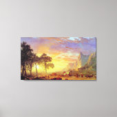 The Oregon Trail - Albert Bierstadt Canvas Afdruk (Voorkant)