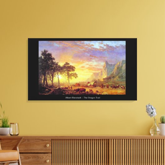 The Oregon Trail - Albert Bierstadt Canvas Afdruk (Insitu (Woonkamer))