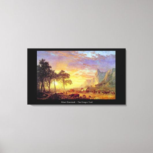 The Oregon Trail - Albert Bierstadt Canvas Afdruk (Voorkant)