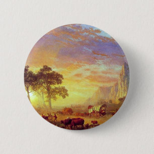The Oregon Trail - Albert Bierstadt Ronde Button 5,7 Cm
