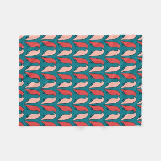 The Organized Union of Birds - Pop Art Style Fleece Deken (Voorkant (Horizontaal))