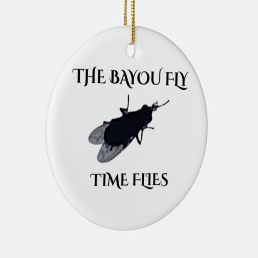 The Original Bayou Fly  Time Flies Keramisch Ornament (Rechts)