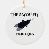 The Original Bayou Fly  Time Flies Keramisch Ornament (Achterkant)