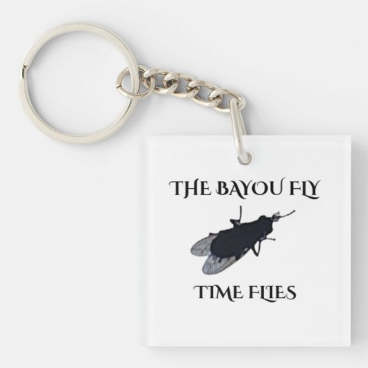 The Original Bayou Fly Time Flies Sleutelhanger (voorkant)