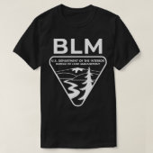 The Original BLM Bureau of Land Management White 3 T-shirt (Design voorkant)