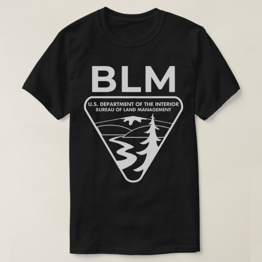 The Original BLM Bureau of Land Management White 3 T-shirt (Design voorkant)