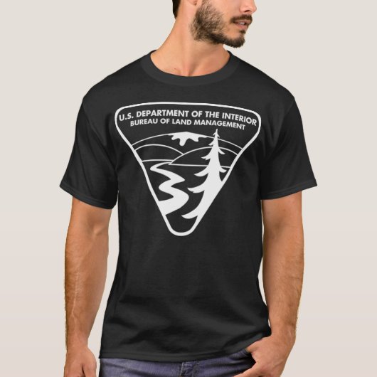 The Original BLM Bureau of Land Management White  T-shirt (Voorkant)