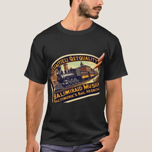 The Original Rail: B&O Museum, Baltimore MD T-shirt (Voorkant)