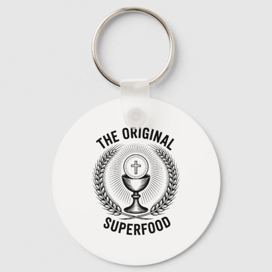 The Original Superfood Eucharist Catholic M Sleutelhanger (Voorkant)