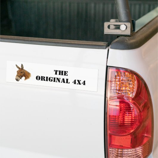 THe Originele 4x4 Mule Bumpersticker (Op Truck)