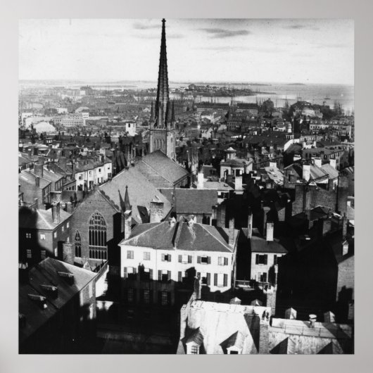 The ornamented spire of a church in Boston Poster (Voorkant)
