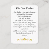 The Our Father Prayer Card Plaatskaartje (Achterkant)
