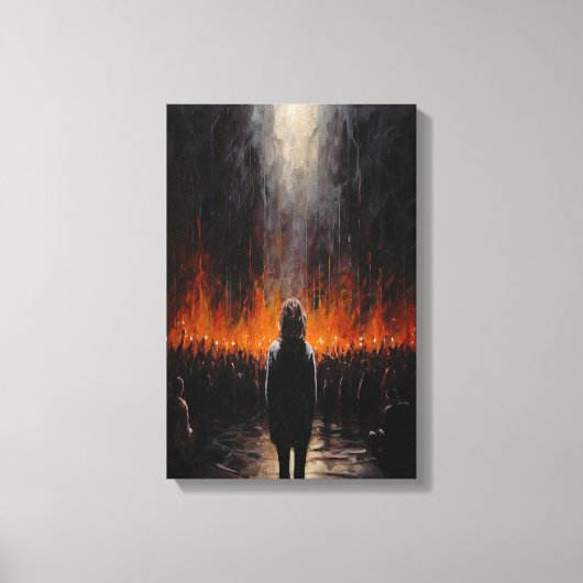 The Outsider: Dramatische Abstracte Kunst Canvas Afdruk (Voorkant)