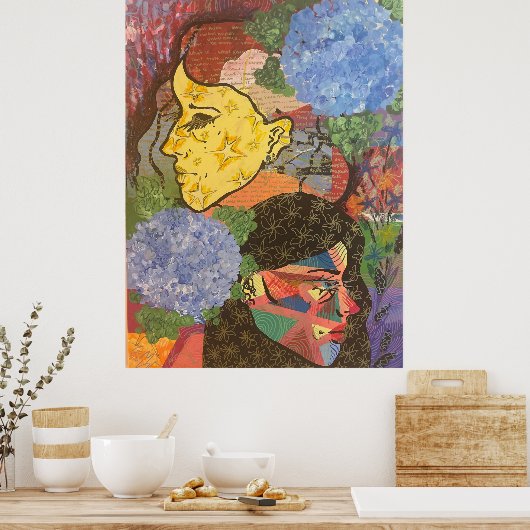 The Overthinker en The Dreamer van Picco Em Studio Poster (Keuken)