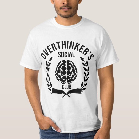 The Overthinker's Social Club T-shirt Design (Voorkant)