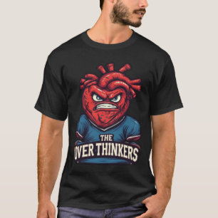 The Overthinkers Varsity Hart Mascotte Streetwear  T-shirt