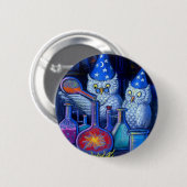 The Owl Chemists Ronde Button 5,7 Cm (Voorkant /achterkant)