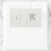 The Owl Ex Libris Bookplate -Menagerie Archive Rechthoekige Sticker (Tas)