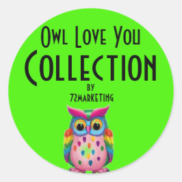 The Owl Love You Collectie van 72marketing Sticker
