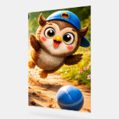 The owl playtime vibrant vertical nursery wall pos acryl bord (Hoek)