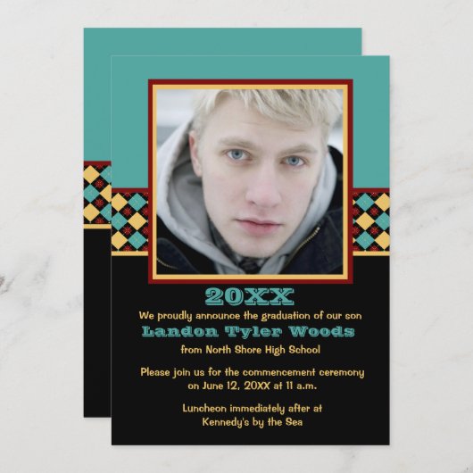 The Oxford Photo Afstuderen Invitation Kaart (Voorkant / Achterkant)