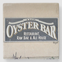 The Oyster Bar, Savannah, Georgia Marble Onderzett Stenen Onderzetter
