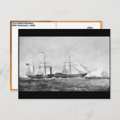 The Paddle Steamer, RMS "Britannia", 1840 Briefkaart (Voorkant / Achterkant)