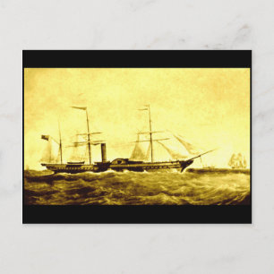 The Paddle Steamer, RMS "Britannia", 1840 Briefkaart