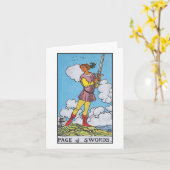 The Page of swords blank card Kaart (Gele Bloem)