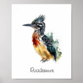 The Painted Runner, Waterverf Roadrunner op maat Poster (Voorkant)