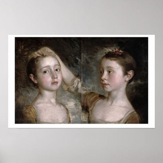 The Painter's Daughters Mary en Margaret, c.1758 Poster (Voorkant)