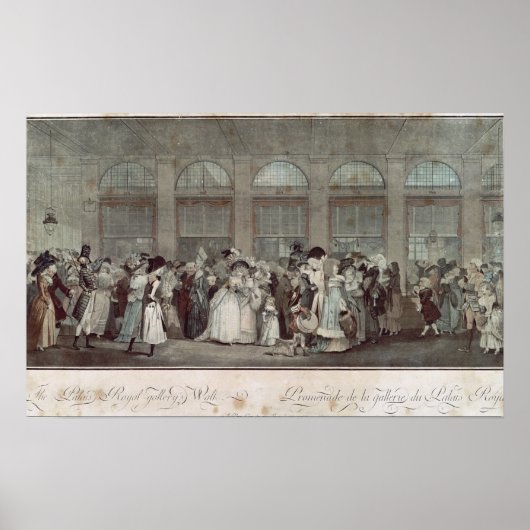 The Palais Royal Gallery's Walk, 1787 Poster (Voorkant)