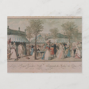 The Palais Royal Garden Walk, 1787 Briefkaart