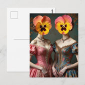 The Pansy Head Women Briefkaart (Voorkant / Achterkant)