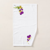 'The Pansy Party' op een badkamerhanddoekset (I) Bad Handdoek (Handdoek)