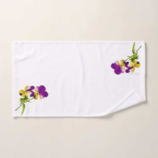 'The Pansy Party' op een badkamerhanddoekset (I) Bad Handdoek (Handdoek)