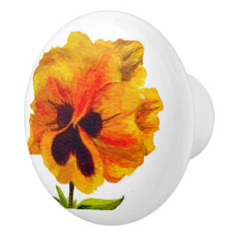 'The Pansy Party' op een keramische knop (III)