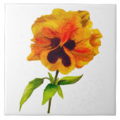 'The Pansy Party' op een keramische Tegel (II) Tegeltje (Voorkant)